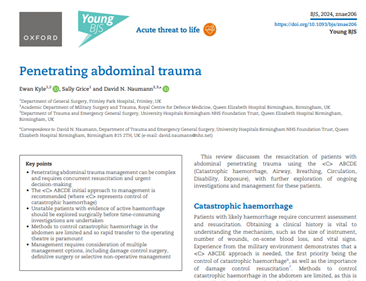 Penetrating abdominal trauma