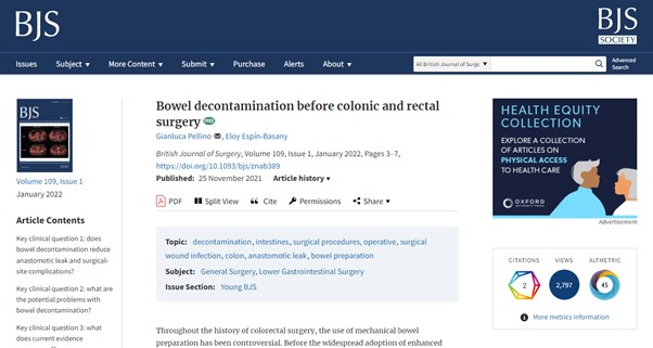 Bowel decontamination before colonic and rectal surgery